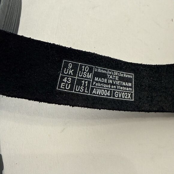 New DR. MARTENS "Tate" Black Leather 4-Strap Sandals Mens 10 Womens 11.5 w/o Box - Picture 7 of 12